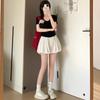 Calça Floral Versátil Estilo Coreano para Gestantes, Saia-Calça Floral com Ajuste na Cintura, Novo Estilo de Verão para Gestantes, Saia-Shorts de Verão Emagrecedora