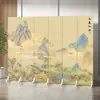 Divisória de Tela Estilo Chinês Quarto Privado de Hotel Dobrável Móvel Sala de Conferência de Escritório Barreira Dobrável Simples Dupla Face