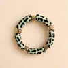 Pulsera Popular de Resina con Estampado de Leopardo Estilo Bohemio Transfronteriza, Pulsera Vintage de Alta Gama y Exquisita, Accesorios de Moda Retro