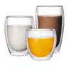 Taza Creativa con Forma de Huevo de Vidrio de Borosilicato para Uso Doméstico, Desayuno, Leche, Jugo, Transparente con Logo, Taza de Doble Pared