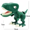 Tema de Aniversário de Menino Decoração de Bolo Dinossauro Boca Grande Dinossauro Tiranossauro Verde Monstro Digital Modelo Brinquedo Ornamentos de Confeitaria