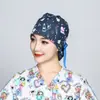 Gorra de Trabajo para Doctora y Enfermera de Mujer Algodón Impresible Forro de Satén de Seda Hebilla Cuidado del Cabello Cocina Resistente al Aceite Gorra para Cigarrillos