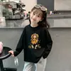 2026 Nova Camiseta de Manga Longa para Meninas Camada Base Primavera e Outono Algodão Puro Roupa Íntima Infantil Menina Camiseta Fofa Top Tendência T