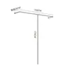 Estante de exhibición para tienda de ropa Estante de exhibición para ropa de mujer Acero inoxidable cepillado Colgador de pared para colgar ropa Colgador de pie para ropa de niños Colgador lateral