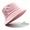 Sombrero de pescador de pana en stock con logotipo bordado personalizado, nuevo sombrero de pescador tipo cubo de comercio exterior para otoño e invierno, sombrero para el sol unisex