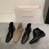Botines para mujer, nueva colección otoño/invierno 2026, increíblemente elegantes y cómodos, diseño negro de punta cuadrada con cierre de hebilla y tacón oculto