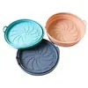 Bandeja Plegable de Silicona para Freidora de Aire Cuadrada Herramienta para Hornear Olla de Silicona para Freidora de Aire