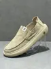 Sapatos Masculinos de Verão, Modernos e Versáteis, com Solado Macio, Finos, Respiráveis, Casuais, Estilo Britânico, Jovens, Slip-On de Tecido, Atacado