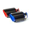 Suministro directo de fábrica garganta de escape modificada para coche de fibra de carbono es azul deslumbrante rojo revestimiento de acero inoxidable garganta de escape de fibra de carbono