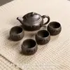 Tetera de Arcilla Púrpura de Gran Capacidad, Tetera Clásica Estilo Antiguo, Juego de Té Kung Fu de Una Tetera Dos Tazas Cuatro Tazas, Tetera Casera para Preparar Té de Una Sola Tetera B12