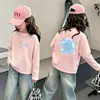 Camiseta de manga larga para niña, nuevo estilo primavera y otoño 2026, camiseta básica de algodón puro, top infantil elegante, ropa fina para niñas