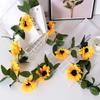 Flor de girasol artificial Vid Planta artificial Flor artificial Flor de seda Flor de plástico Decoración Comercio exterior transfronterizo Venta al por mayor