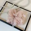Coletero de organza Super Fairy para mujer, lazo de malla estilo ballet para niña, lazo para moño de estilo relajado de alta gama.