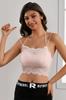 Top de Tirantes Finos con Encaje Hermoso en la Espalda, Estilo Chaleco Envuelto en el Pecho, Tubo, Camisola Versátil Sin Aro, Push-Up para Recoger los Senos Secundarios
