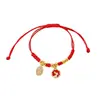 Cuerda de Mano para Joyería Cuerda Roja Este Año Tejido Hecho a Mano Estilo Nacional Estilo Nacional Conejo Zodiaco Pulsera Femenina Fuente en Vivo