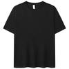 Código europeo y americano hombres hombro caído americano suelta algodón camiseta hombres marca de moda color sólido manga corta transfronteriza personalizada 240G