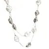 Collar de Perlas de Imitación Barrocas Irregulares Transfronterizo para Mujer, Cadena Larga para Suéter, Estilo Otoño e Invierno, Cadena de Cuello en Capas de Alta Gama para Mujer