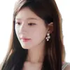 Déjame brillar: Pendientes de Perla Estilo Xu Yan y Zhao Lusi para Mujer, Pendientes Largos Elegantes y Exquisitos Franceses, Clavos Versátiles