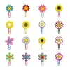[Serie de flores] linda flor pegamento flexible de PVC accesorio estudiantil decoración para paper clip marcapáginas venta al por mayor
