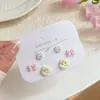 Gato y Pececillo ~ Pendientes de Conjunto de Pececillos Pequeños Infantiles y Lindos para Mujer, Pendientes Dulces de Diseño de Nicho, Estilo Bosque Nuevo Ins
