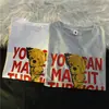 Camiseta de Manga Corta de Algodón Puro con Estampado de Dibujos Animados Coreanos de Verano para Mujer Nuevo Diseño Nicho Holgada Perezosa Versátil