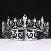 Festa de Coroação Europeia e Americana Transfronteiriça Coroa Barroca Redonda Coroa de Noiva Liga de Liga Estilo Palácio Retrô Tiara