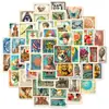 Amazon Cross-Border Adesivos Impermeáveis Estilo Carimbo Antigo Graffiti 50 Peças para Decoração de Caderno, Carro, Tablet