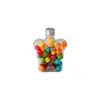 Botella Sellada de Bebida Refrescante de Jugo de 100ml Botella de Caramelo Arcoíris Botella de Plástico Transparente con Forma de Mariposa de Grado Alimenticio