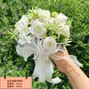 Buquê da Noiva, Flor Artificial, Buquê de Girassol, Presente de Formatura, Flor de Rosa, Certificado de Casamento, Buquê de Mão de Flor Falsa