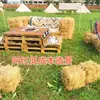 Fardos de palha, palha seca, adereços fotográficos decorativos, feixes de hastes, montes de feno, adereços para fotografia de casamento, fardos de palha redondos e quadrados, sofás