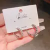 Pendientes minimalistas geométricos redondos de circón para ir al trabajo, elegantes y sofisticados, ligeros y exquisitos