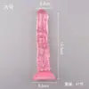 Vibrador de Cristal Transparente para Mulheres, Específico para Adultos, Brinquedo Sexual Realista em Formato de Pênis, Dispositivo Orgástico de Masturbação