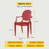 Silla de Comedor Acrílica Nórdica Apilable Silla de Tocador Moderna Simple con Respaldo Apartamento Pequeño Tienda de Té con Leche Silla Transparente