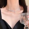 Collar de Perlas con Lazo de Cordón de Cuero para Mujer, Gargantilla de Estilo Dulce y Fresco, Nuevo Accesorio de Moda, Exclusivamente para Ventas Transfronterizas