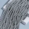 Imitação de Pérola Shijia de Alto Brilho Genuína Multicolorida 616 Cinza Contas Soltas Contas Redondas Acessórios para Joias DIY Colar de Inverno Feito à Mão para Mulheres