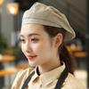 Gorro de chef para hombre y mujer, boina de camarero transpirable de verano, para catering, tienda de té con leche, restaurante, gorro de trabajo de cocina
