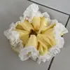 Suave Scrunchie de Encaje Rosa Femenino para el Cabello para Mujeres, Goma Elástica Súper Hada Dulce para Coleta