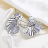 Personalidade Europeia e Americana Moda Retrô Temperamento Alto Sentido Punk Estilo Metal Dourado Planta Flor Folha Liga de Zinco Brincos