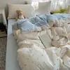 Conjunto de cama puro algodão classe A quatro peças 2026 novo estilo lençol capa de edredom fronha dormitório estudantil pessoa solteira conjunto de três peças 4