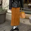Moderna falda midi para mujer con textura retro 2026 otoño e invierno nueva falda recta estilo europeo y americano transfronteriza con hebilla metálica frontal