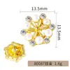 Botones de racimo floral de perlas y pedrería cosidos a mano de lujo, botones de aleación electrochapada, disponibles en múltiples colores, adecuados para accesorios de vestidos estilo Chanel