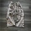 Pantalones de Camuflaje Rayados de Rama Europea y Americana y2k Retro Americano Pierna Ancha Deportivos High Street Sueltos Casuales