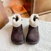 Botas de Nieve para Niñas con Forro Polar Adicional 2026 Botas de Invierno Nuevas Botines Cortos para Niños Zapatos de Invierno Zapatos de Algodón Cálidos para Niñas Zapatos para Niños Grandes