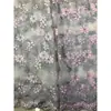 Vestido de Novia de Tela Bordada DIY Tela de Encaje Tela Bordada Encaje de Flor de Mangostán Amarillo Gris Blanco Bordado