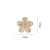 Celebridad de Internet Joyería Nueva para Uñas Flor de Zirconia Estilo Japonés Lujo Ligero Tridimensional Alta Conservación del Color Flor de Perla Decoración de Uñas