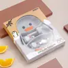 Garfo e Colher de Pinguim de Aço Inoxidável 304 Prato Dividido de Silicone para Crianças Conjunto de Talheres com Canudo Talheres para Crianças