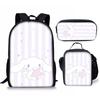 Cinnamoroll Cachorro de Orelhas Grandes Cachorro Canela Mochila Escolar Cartão Conjunto de Três Peças Bolsa de Refeição Estojo de Lápis Mochila Amazon