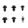 60 Piezas Clips Sujetadores de Plástico Remaches Hebillas Rápidas Negras para Panel de Puerta de Parachoques de Coche Revestimiento de Guardabarros