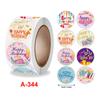 Punto Venta al por Mayor Popular Rollo Pegatinas de Cumpleaños Productos Autoadhesivos Regalos Regalos Pegatinas Decorativas de Sellado