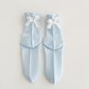 Calcetines para Mujer con Bordes de Pompones y Lazos, Calcetines Cortos de Algodón, Calcetines Sueltos Dulces Calados, Calcetines Finos de Primavera y Verano para Estudiantes